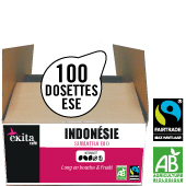 100 dosettes ESE expresso INDONSIE  bio quitable