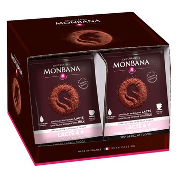 50 dosettes individuelles de chocolat lact Monbana (ajout d'eau)