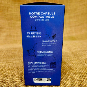 20 capsules Nespresso© compostables café bio DÉCAFÉINÉ